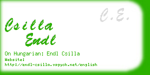 csilla endl business card